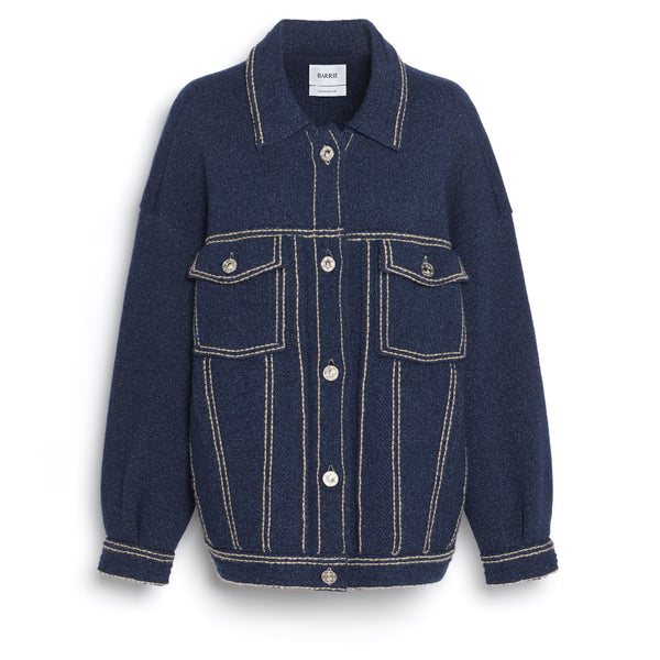 Barrie Veste Denim Oversize En Cachemire Et Coton