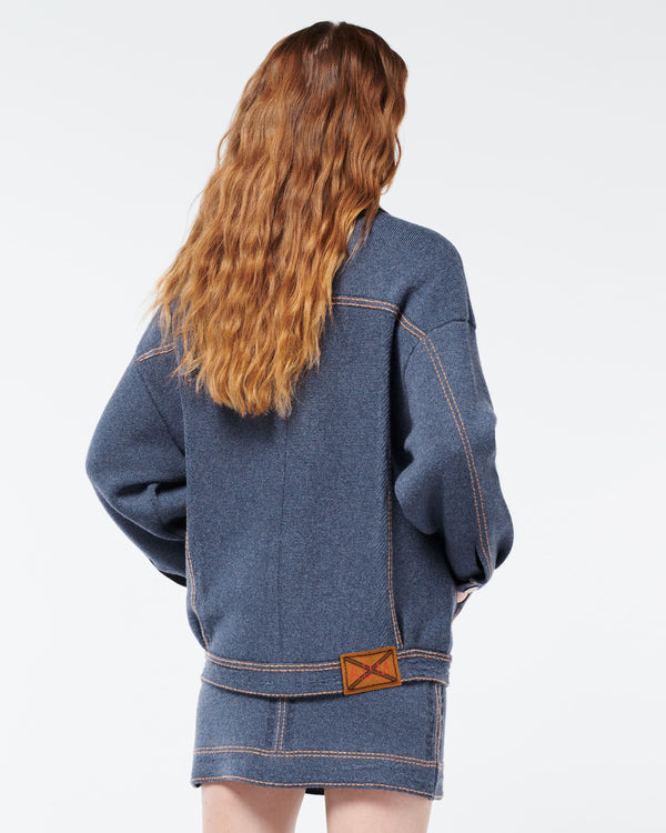 Barrie Veste Denim Oversize En Cachemire Et Coton