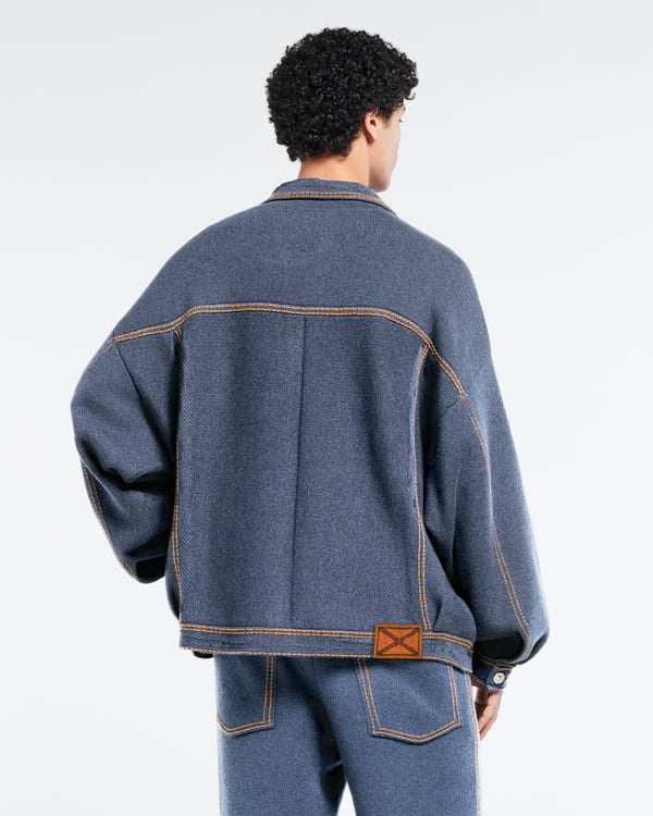 Barrie Veste Denim Oversize En Cachemire Et Coton