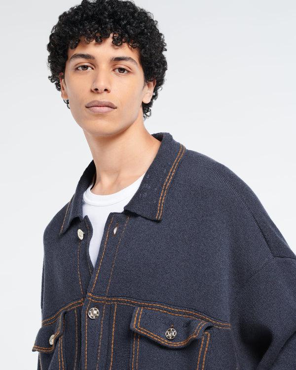 Barrie Veste Denim Oversize En Cachemire Et Coton