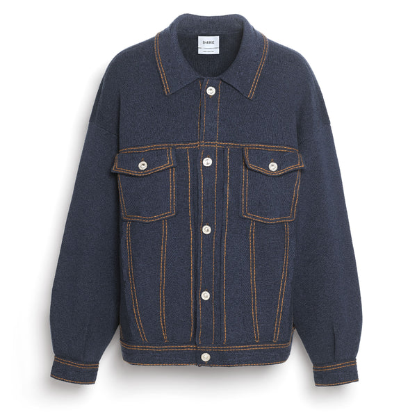 barrie Veste Denim oversize en cachemire et coton
