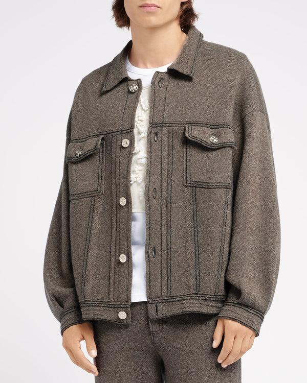 Barrie Veste Denim Oversize En Cachemire Et Coton