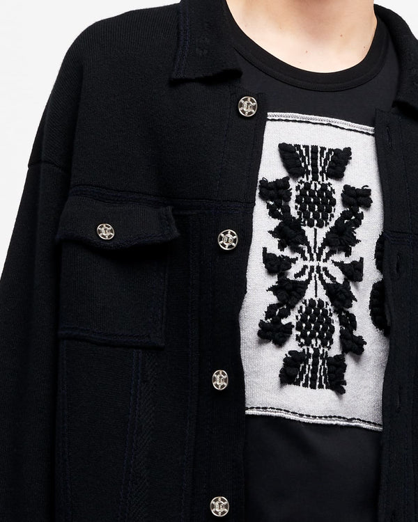 Barrie Veste Denim Oversize En Cachemire Et Coton