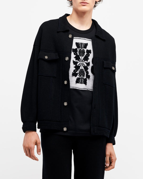 Barrie Veste Denim Oversize En Cachemire Et Coton