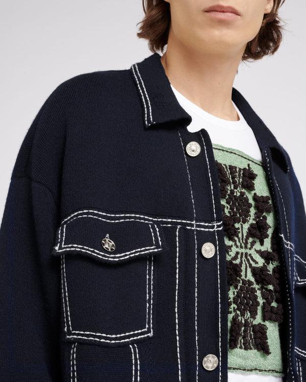 Barrie Veste Denim Oversize En Cachemire Et Coton