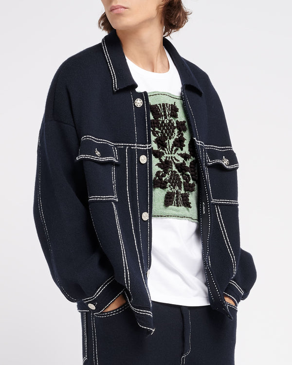 Barrie Veste Denim Oversize En Cachemire Et Coton