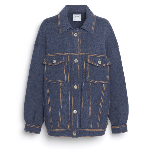 Barrie Veste Denim Oversize En Cachemire Et Coton