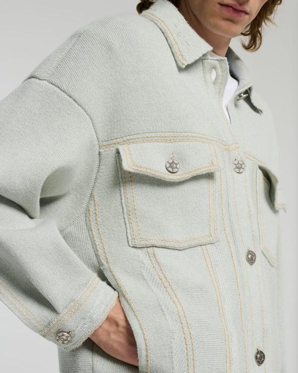 Barrie Veste Denim Oversize En Cachemire Et Coton