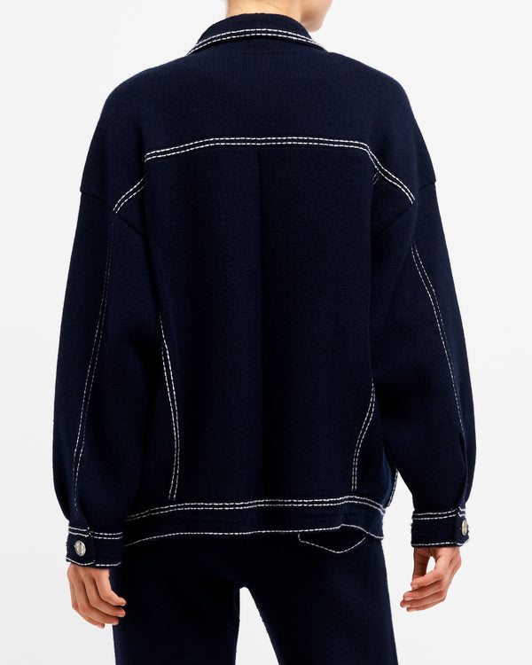 Barrie Veste Denim Oversize En Cachemire Et Coton