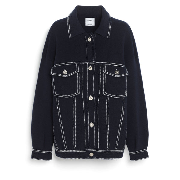 barrie Veste Denim oversize en cachemire et coton