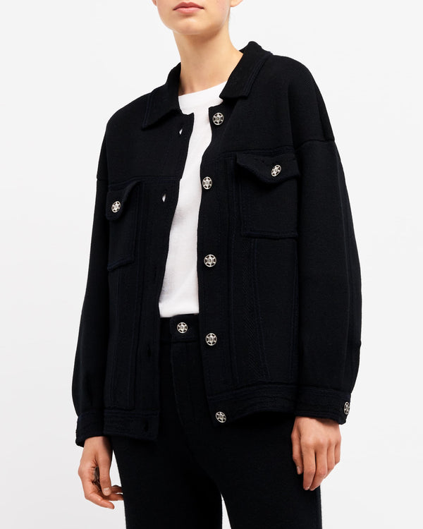 Barrie Veste Denim Oversize En Cachemire Et Coton