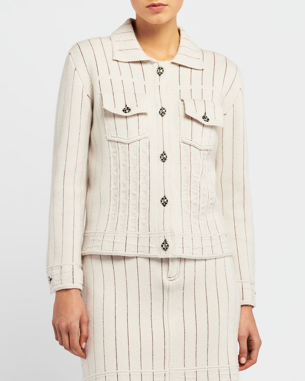 Barrie Veste Denim Uniforme En Cachemire Et Coton