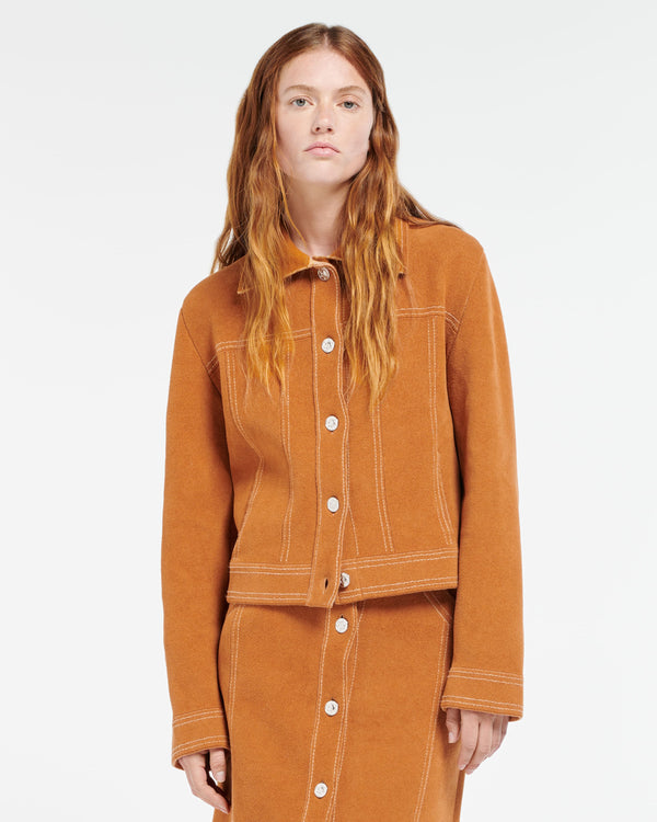 Barrie Veste Effet Suède En Cachemire Et Coton