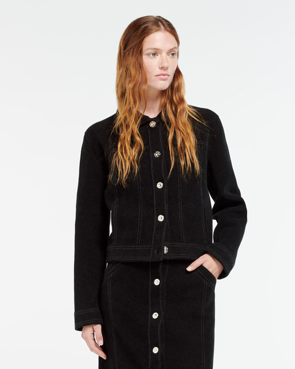 Barrie Veste Effet Suède En Cachemire Et Coton