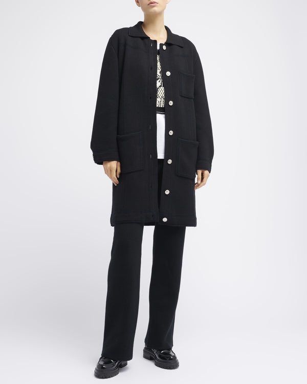 Barrie Veste Longue Denim En Cachemire Et Coton