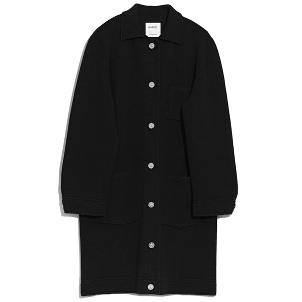 barrie Veste longue denim en cachemire et coton