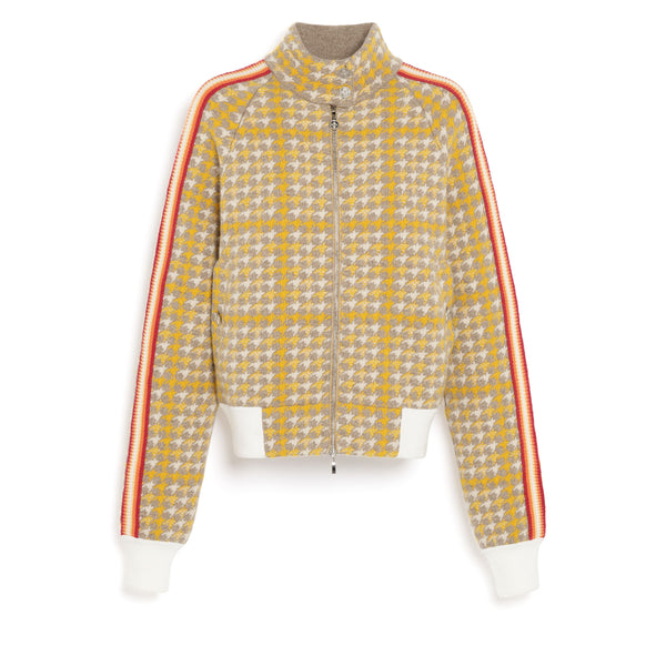 barrie Blouson en cachemire et laine à motif pied-de-poule