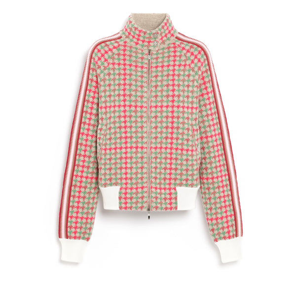 barrie Blouson en cachemire et laine à motif pied-de-poule
