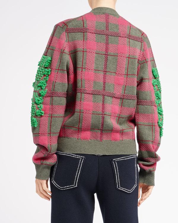 Barrie Cardigan En Cachemire à Motif Tartan Et Logo B