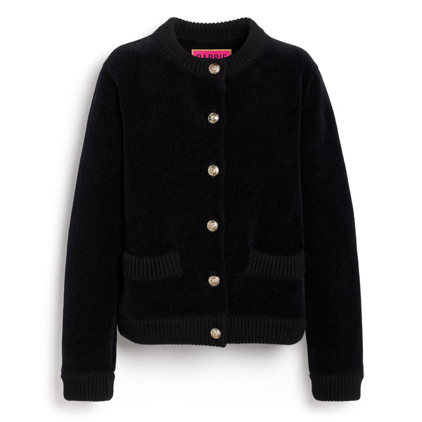 Barrie Cardigan En Cachemire Et Coton Effet Velours