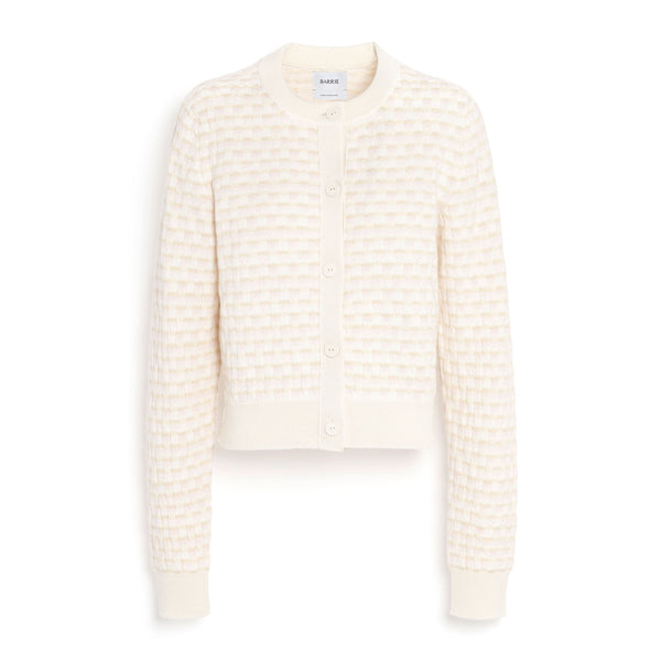 barrie Cardigan en cachemire et laine à motif graphique