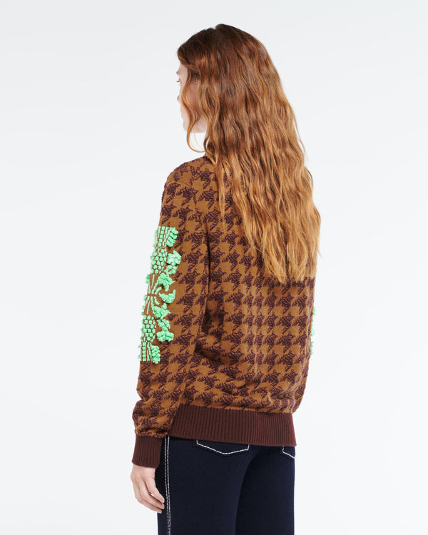 Barrie Cardigan En Cachemire Et Laine à Motif Pied-de-poule Et Logo B