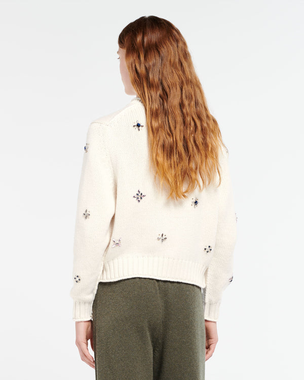 Barrie Cardigan épais En Cachemire à Broderies Et Boutons Dorés