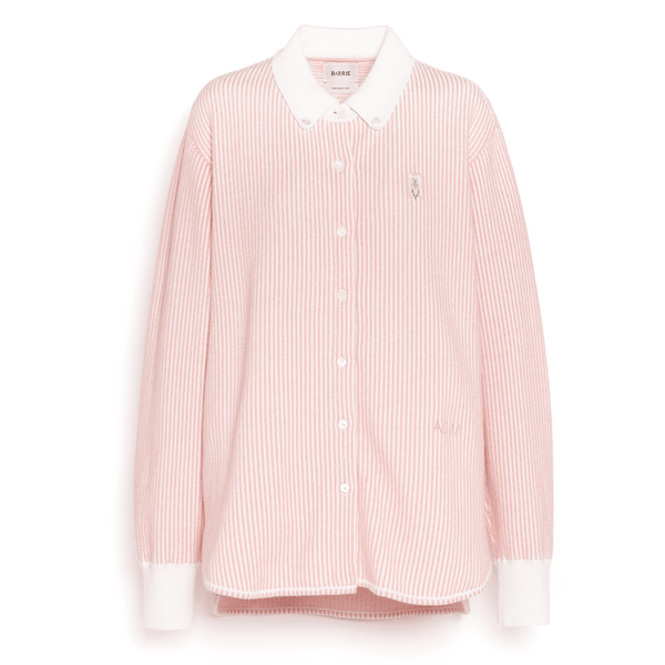 Barrie Chemise à Fines Rayures En Cachemire Et Coton