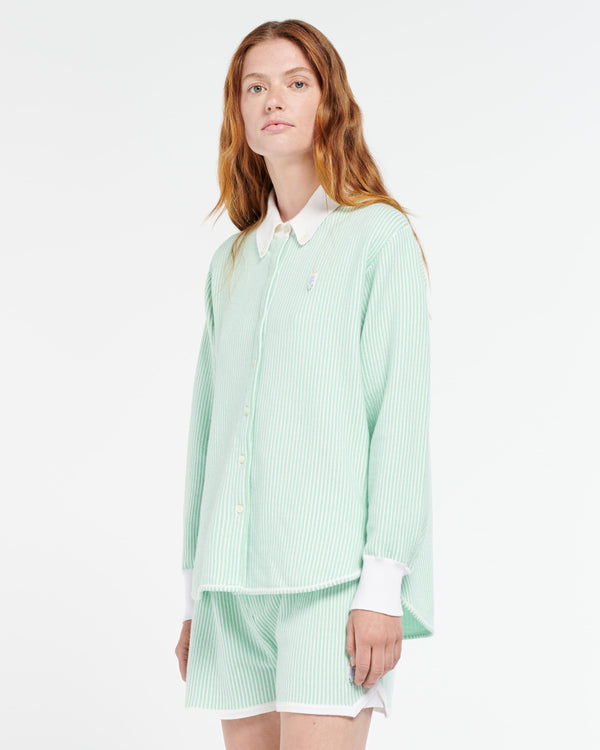 Barrie Chemise à Fines Rayures En Cachemire Et Coton