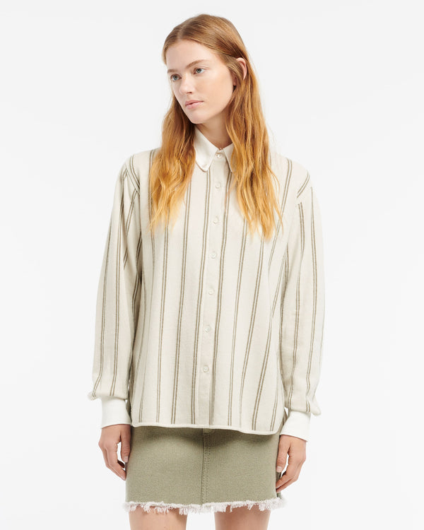 Barrie Chemise à Larges Rayures En Cachemire Et Coton