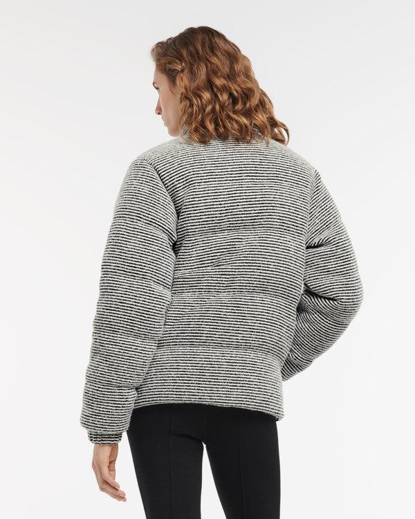 Barrie Doudoune à Fines Rayures En Cachemire Laine Et Soie