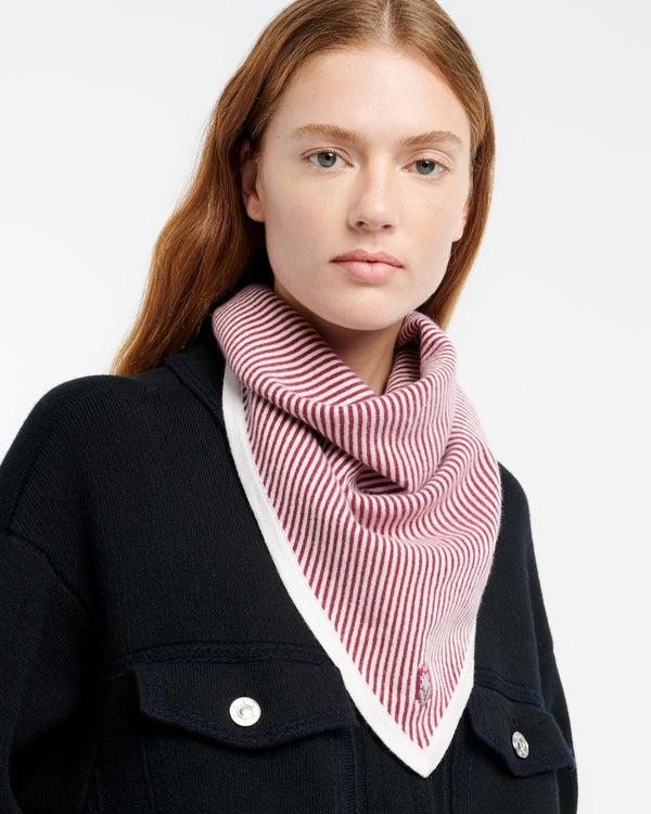 Barrie Foulard à Fines Rayures En Cachemire Et Coton