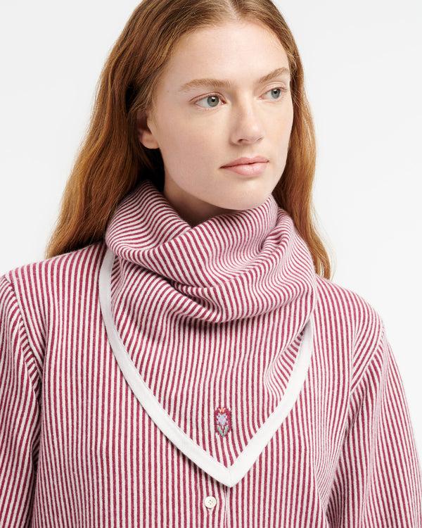 Barrie Foulard à Fines Rayures En Cachemire Et Coton