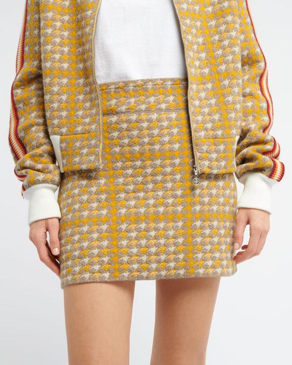 Barrie Jupe En Cachemire Et Laine à Motif Pied-de-poule