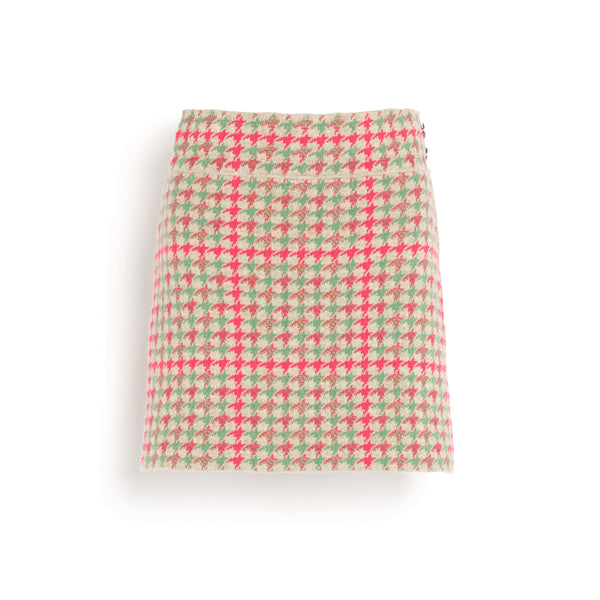 barrie Jupe en cachemire et laine à motif pied-de-poule