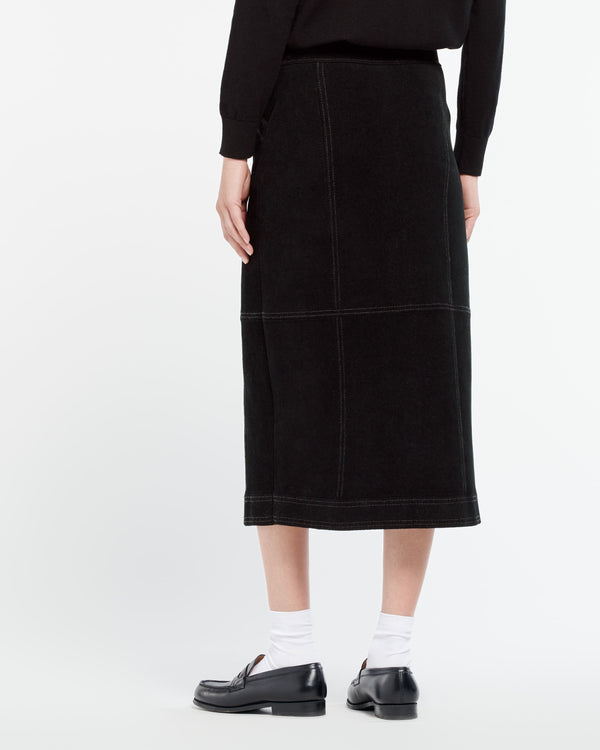 Barrie Jupe Longue Effet Suède En Cachemire Et Coton