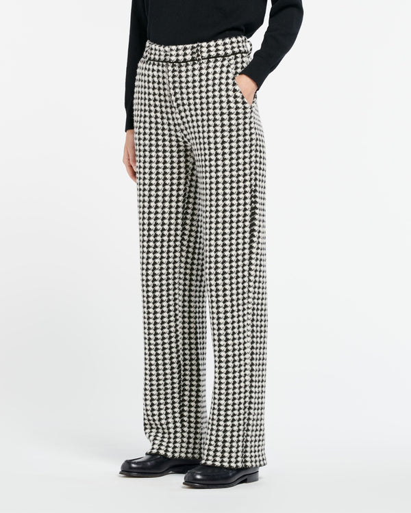 Barrie Pantalon De Tailleur En Cachemire à Motif Pied-de-poule