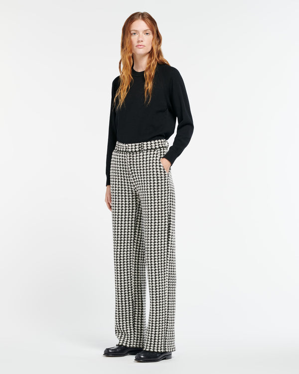 Barrie Pantalon De Tailleur En Cachemire à Motif Pied-de-poule