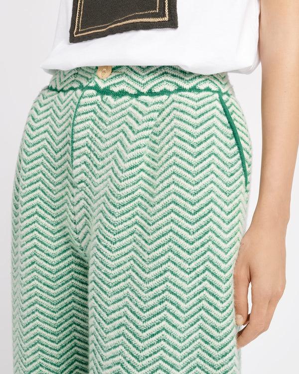 Barrie Pantalon De Tailleur En Cachemire Laine Et Soie à Motif Chevron