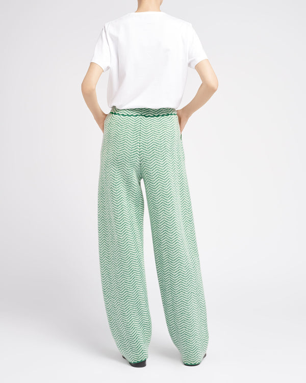 Barrie Pantalon De Tailleur En Cachemire Laine Et Soie à Motif Chevron