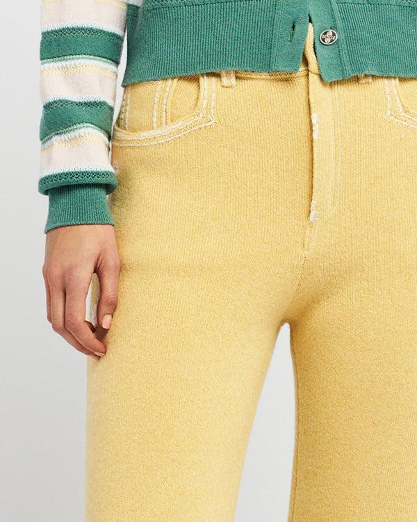 Barrie Pantalon Denim à Franges En Cachemire Et Coton