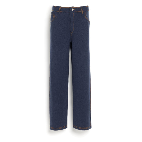 barrie Pantalon denim classique en cachemire et coton