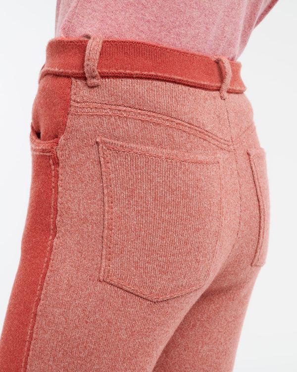 Barrie Pantalon Denim Patchwork En Cachemire Et Coton