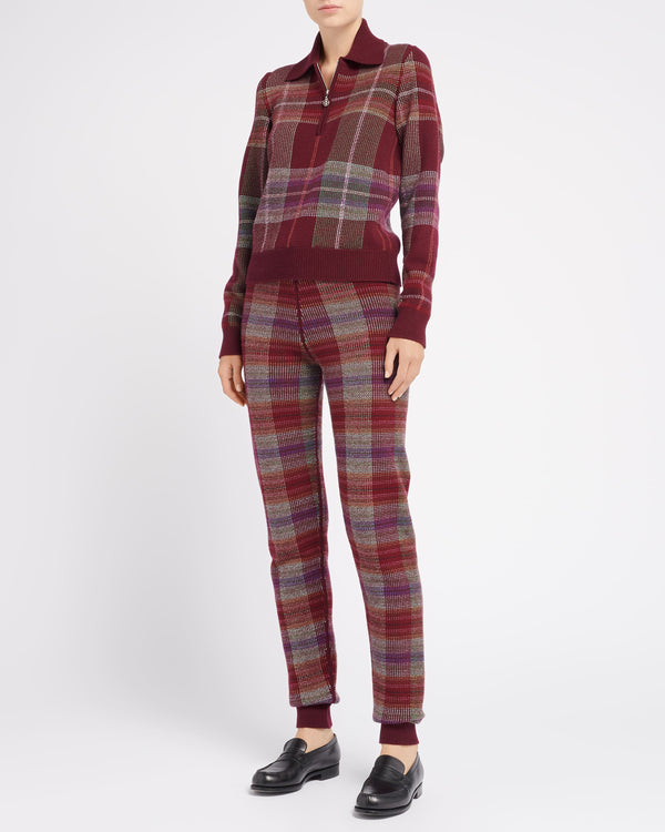 Barrie Pantalon En Cachemire Et Laine à Motif Tartan