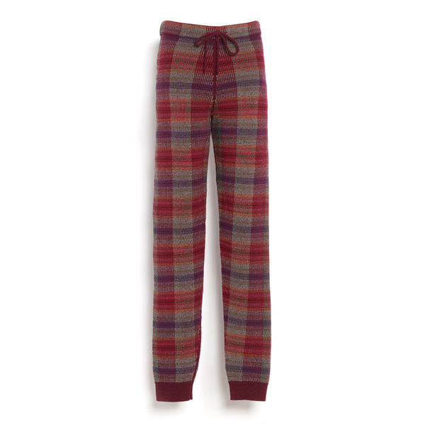 barrie Pantalon en cachemire et laine à motif tartan