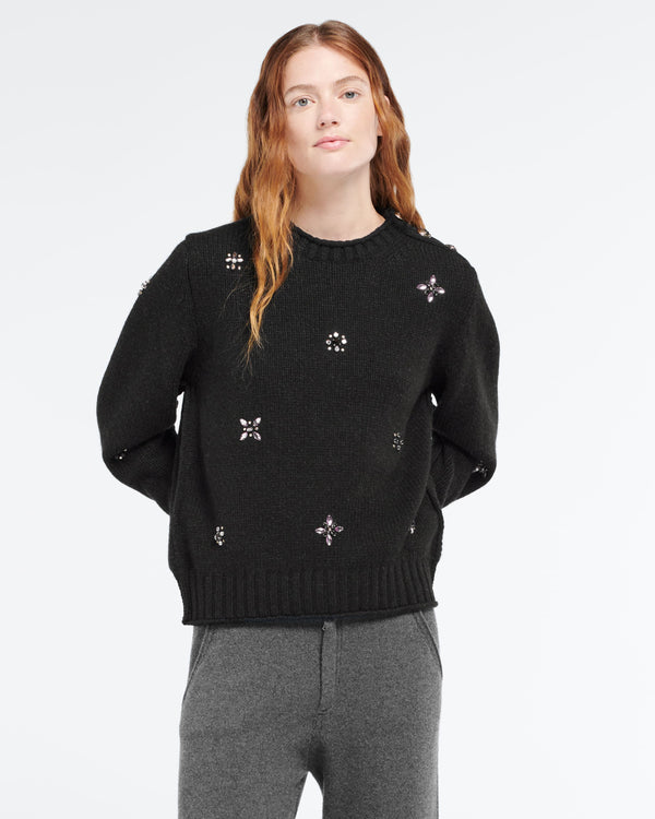 Barrie Pull épais En Cachemire à Broderies Et Boutons Dorés