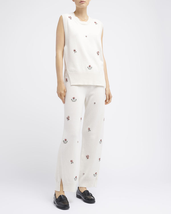 Barrie Pull Iconique Sans Manches En Cachemire Brodé