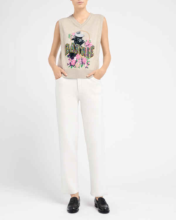 Barrie Pull Sans Manches En Cachemire à Motif "Scottie"