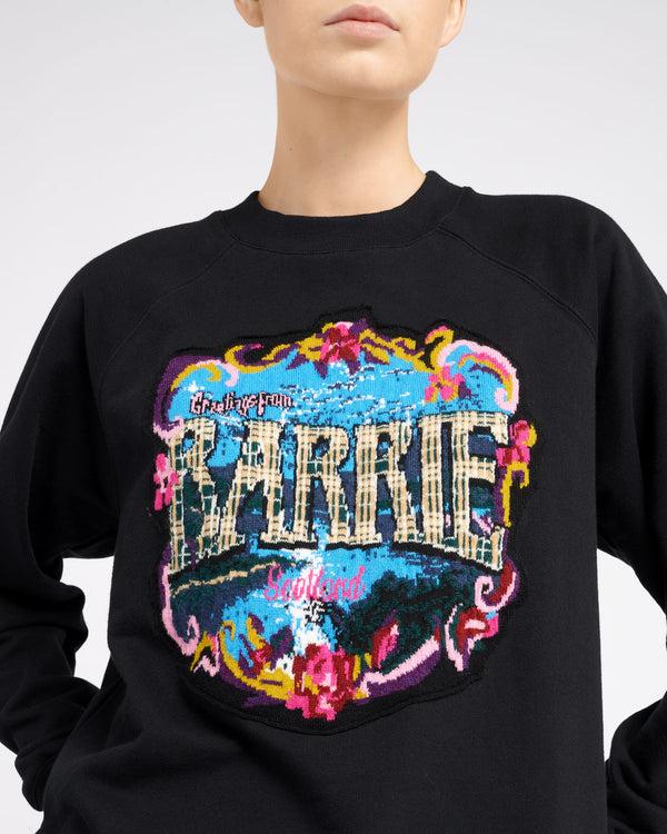 Barrie Sweat En Coton Avec Patch Greetings En Cachemire