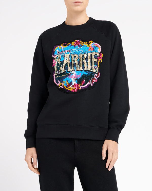 Barrie Sweat En Coton Avec Patch Greetings En Cachemire